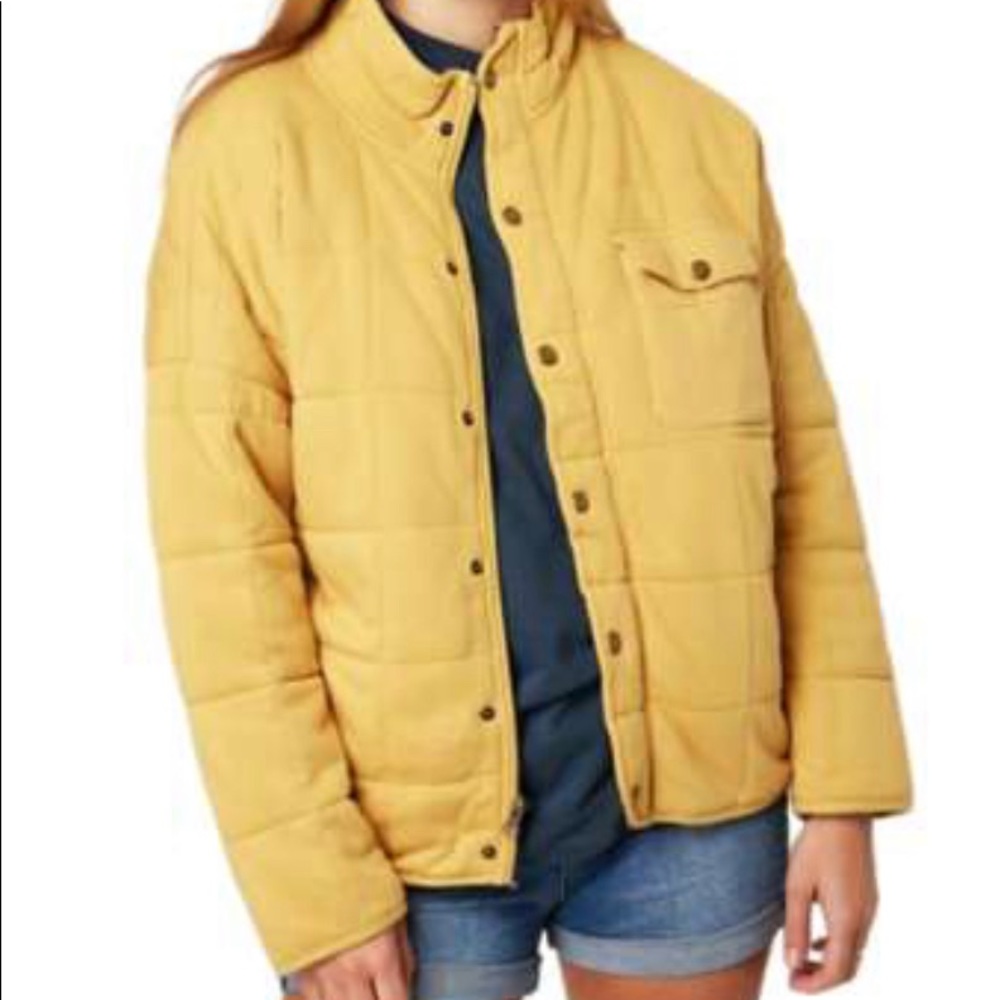 O'NEILL Mable Knit Quilted Jacket (yellow & size small)